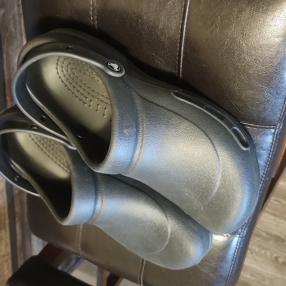 Mens Black Work Crocs Size 12